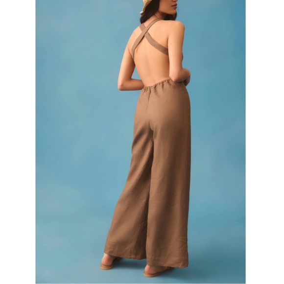 NWT | Reformation Autumn Linen Jumpsuit | Size 12 - Picture 2 of 8